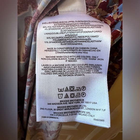 Brooks Brothers | Deer-Print Jersey Faux Wrap Dress - Picture 6 of 6